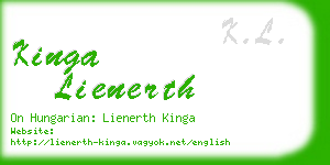 kinga lienerth business card